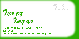 terez kazar business card